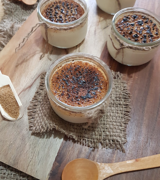  M'halbi brûlé à l'eau de rose et cannelle façon crème brulée / Dessert Algérien