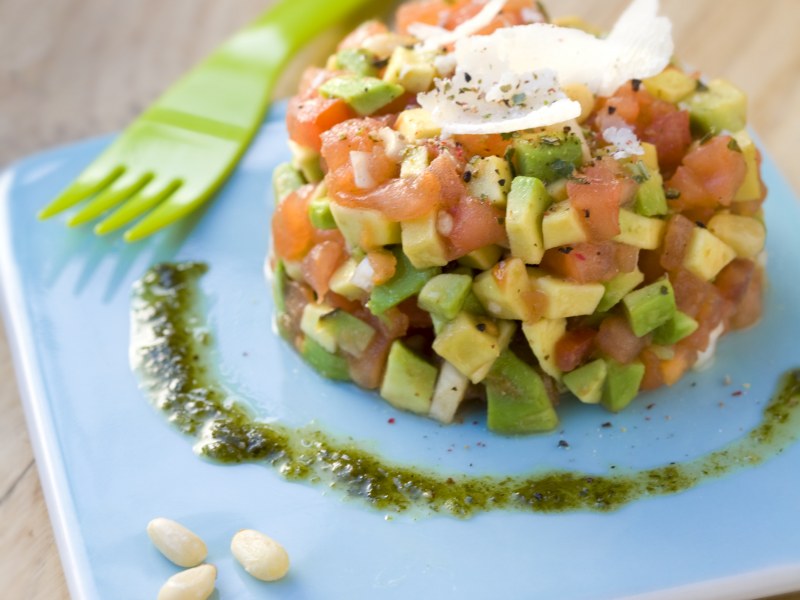 Rougail de tomate, avocat, mangue