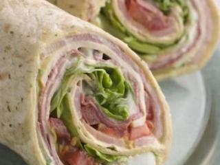 Wraps crudités et jambon