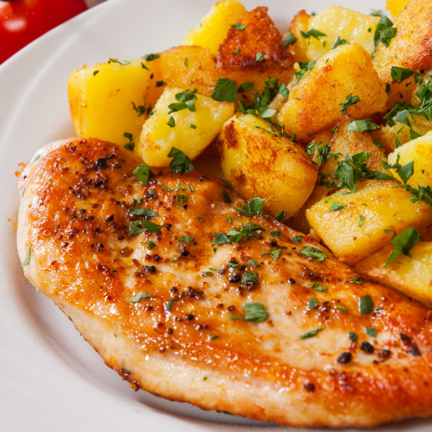 Aiguillettes de poulet et pommes de terre au Cookeo