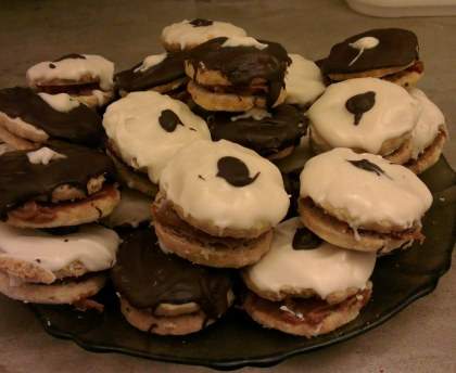 Alfajores à la confiture de lait et chocolat noir (Argentine)