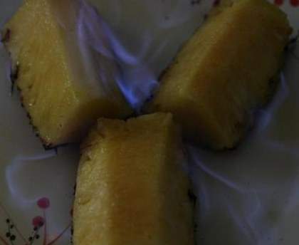 Ananas flambé au rhum