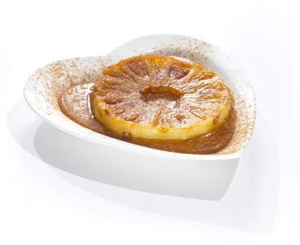 Ananas roti à la vanille