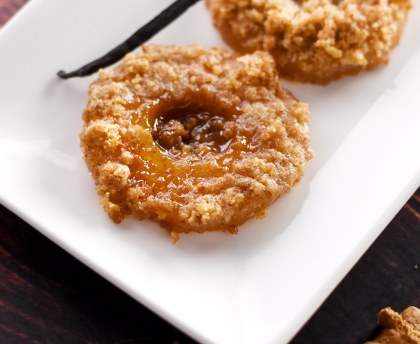 Ananas rôti et son crumble au speculoos