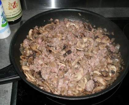 Andouille, oignons, champignons comme à la foire