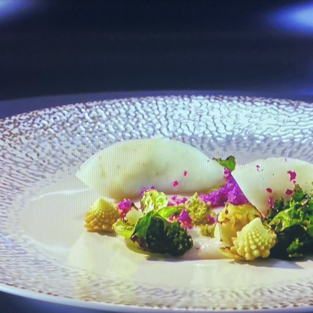 Anguille et salade de choux