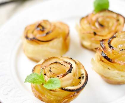 Apple roses en pâte filo