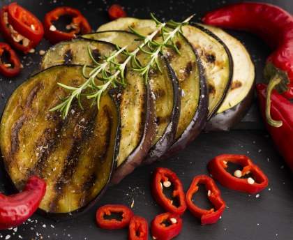 Aubergines au barbecue