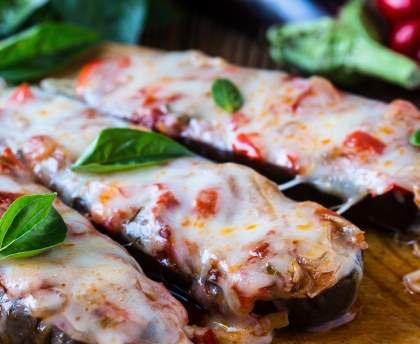 Aubergines au four à la mozzarella