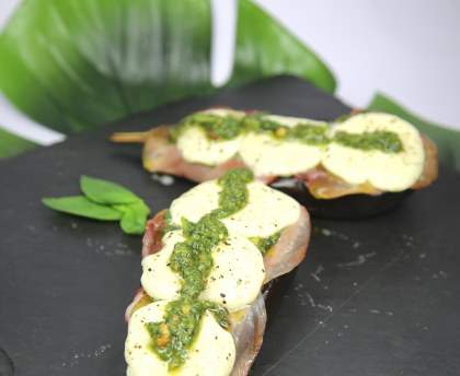 Aubergines au pesto