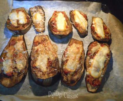 Aubergines grillées tomate-fêta