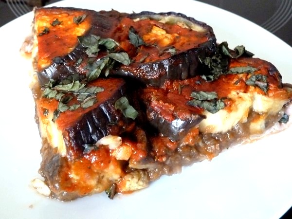 Aubergines végétariennes au fromage blanc