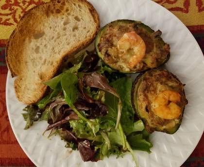 Avocats gratinés aux champignons
