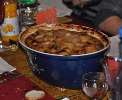 Baeckeoffe de canard aux épices de Noël et fruits secs