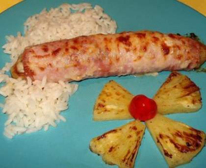 Bananes au jambon et béchamel au curry