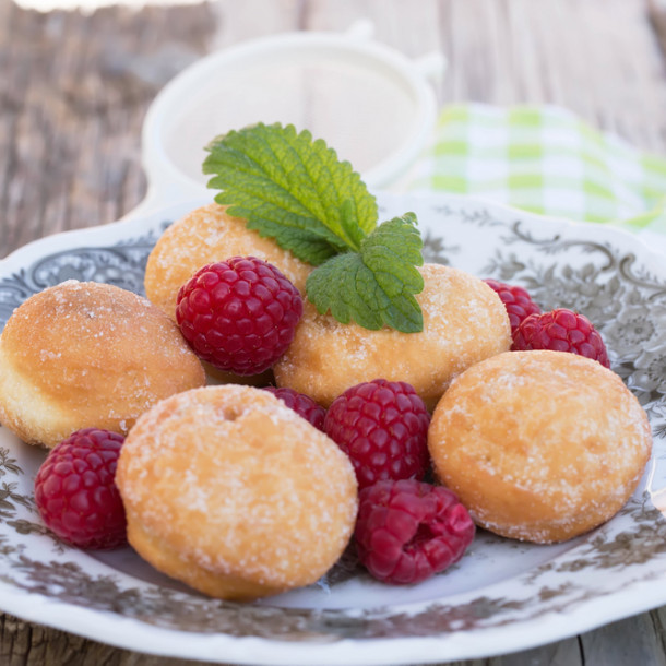 Beignets au chocolat blanc