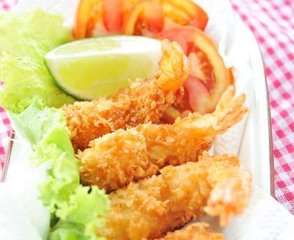 Beignets de crevettes aux oignons