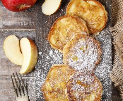 Beignets de pommes au rhum