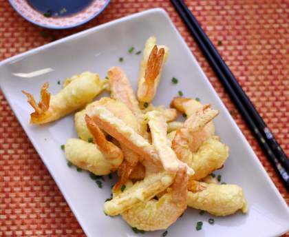 Beignets Tempura au calamar et aux légumes (Japonais)