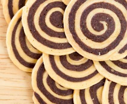 Biscuits escargots vanille chocolat