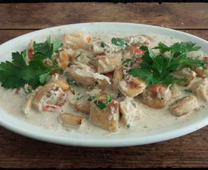 Blanc de seiche en sauce