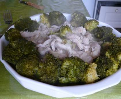 Blancs de poulet aux brocolis sauce coco