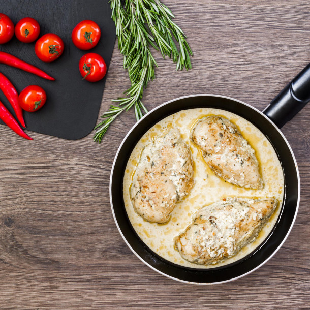 Blancs de poulet sauce crème