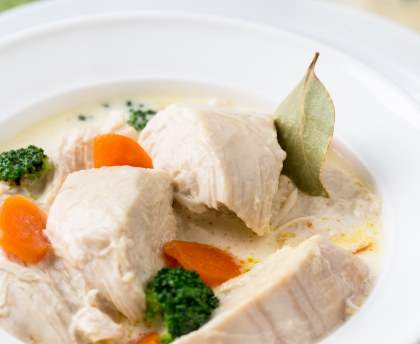 Blanquette de dinde improvisée