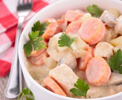 Blanquette de poulet vite faite
