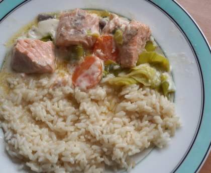Blanquette de saumon à ma façon