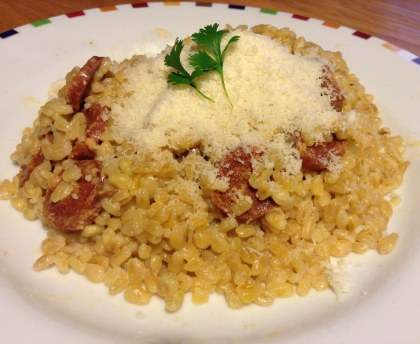Blé au chorizo façon risotto