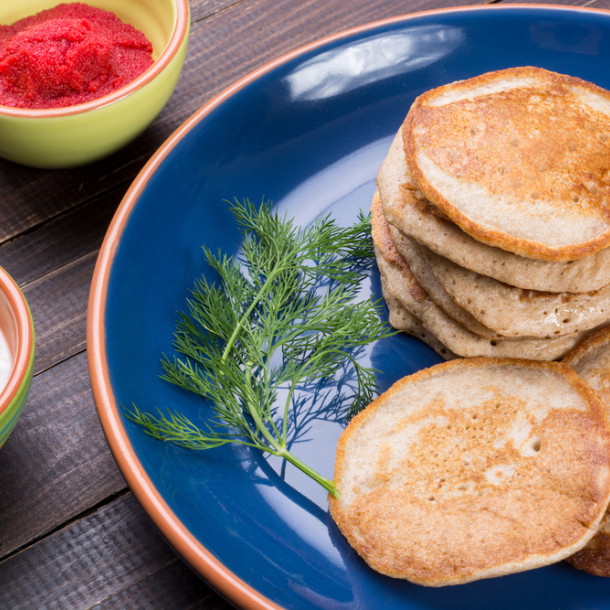 Blinis à la farine de châtaigne