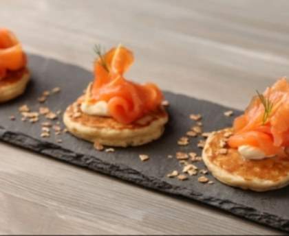 Blinis au saumon fumé