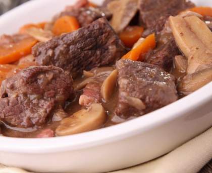 Boeuf mijoté façon bourguignon