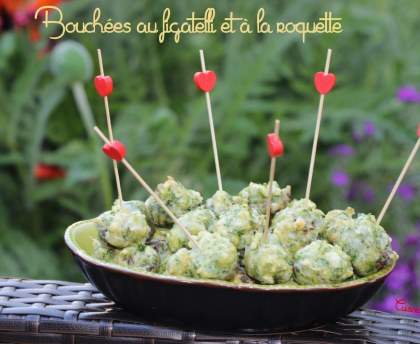 Bouchées au Figatelli et à la Roquette de Jacqueline (Aigues Mortes)