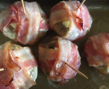 Bouchées champignon, lard et feta