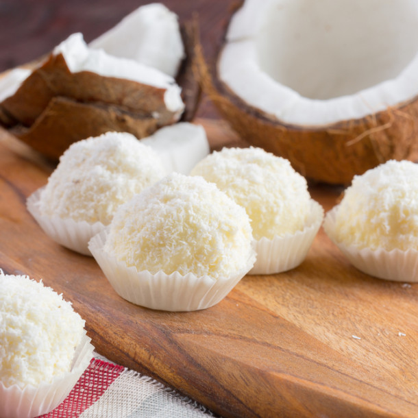 Bouchées Coco fourées au Nutella