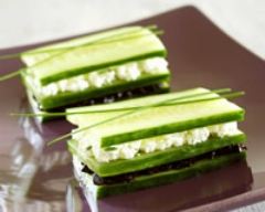 Bouchées de concombre au chèvre