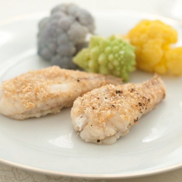 Bouchées de lotte panées