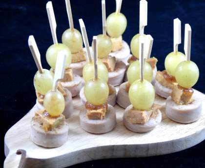 Boudin blanc au foie gras pour l'apéro
