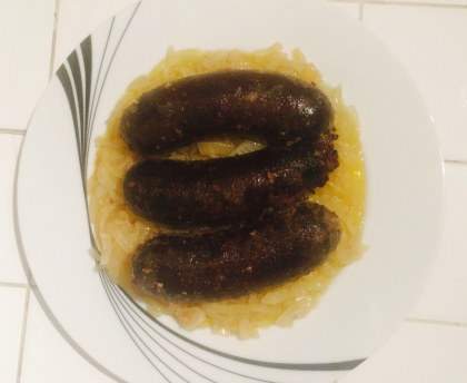 Boudins noirs aux oignons