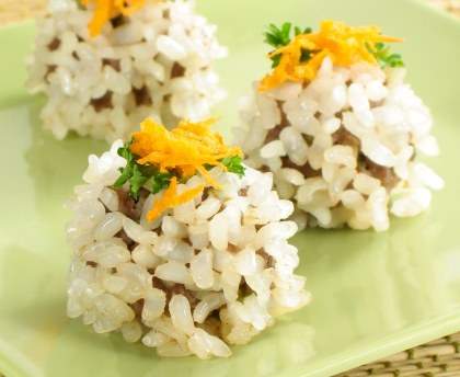 Boulettes de boeuf au riz gluant (recette de Chine)