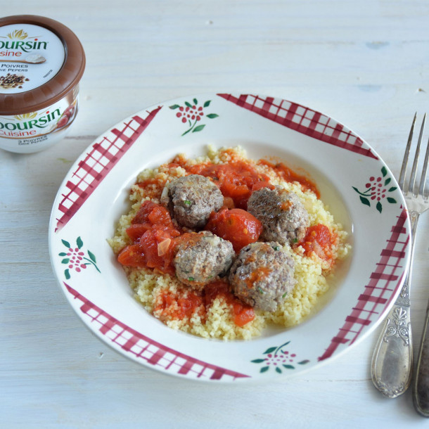 Boulettes de viande au Boursin® Cuisine 3 Poivres