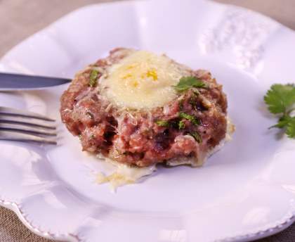 Boulettes de viande façon oeuf cocotte