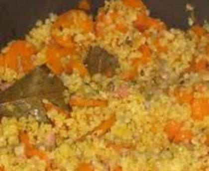 Boulgour aux lardons et oignons