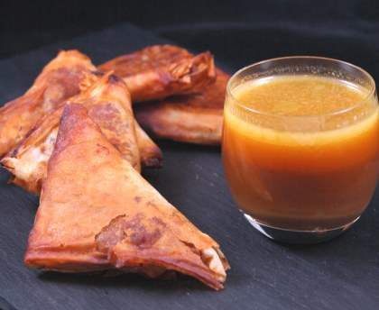Brick de pommes au caramel salé