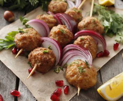 Brochette de boulette de boeuf