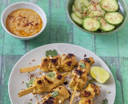 Brochette de poulet sauce satay