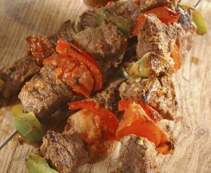 Brochettes de boeuf marinées au pesto