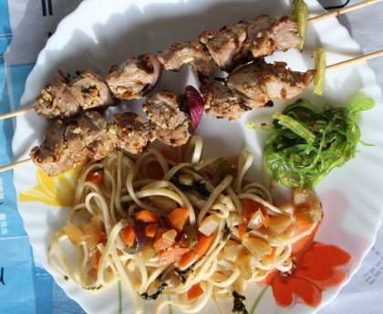Brochettes de filet mignon à la japonaise